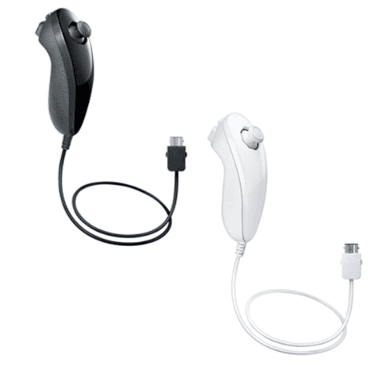 Classic Nunchuck Controller for Wii Wii U Black & White